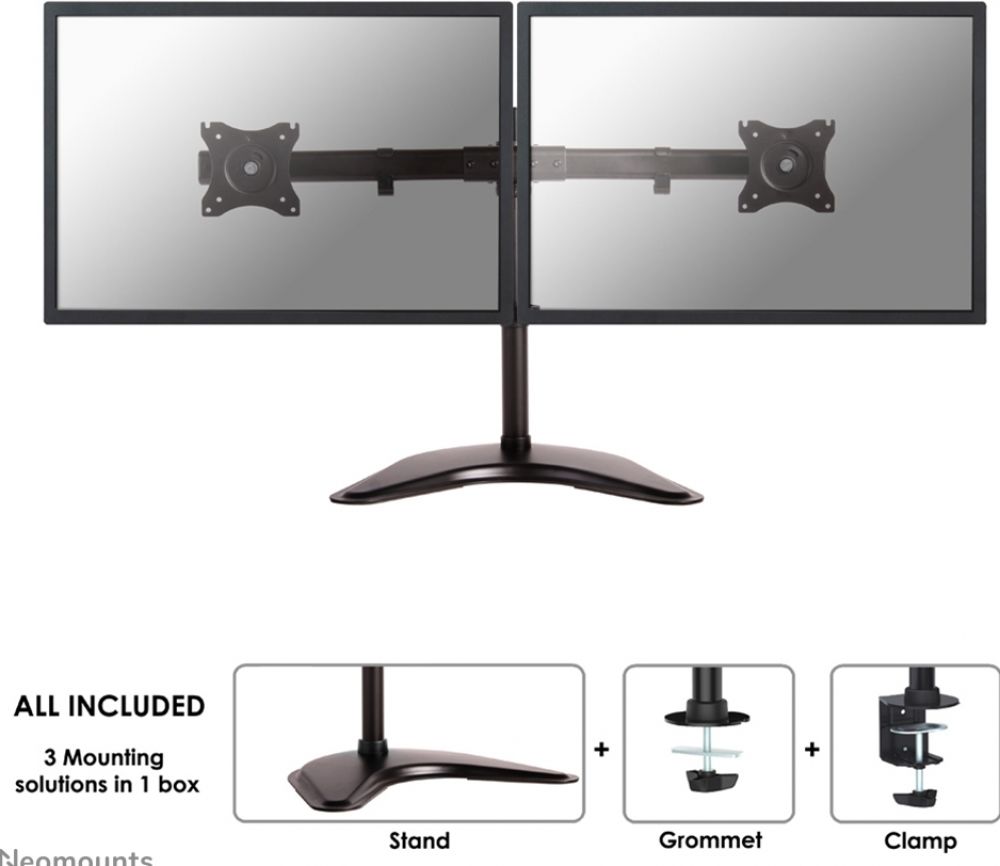 Neomounts NM-D335D - Monitorarm voor 2 schermen