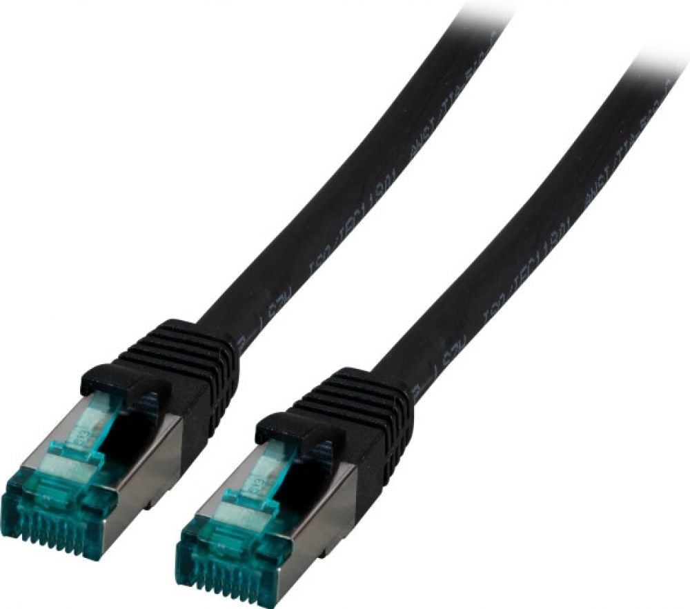 EFB RJ45 Patchkabel S/FTP, Cat.6A, LSZH, 25m, zwart
