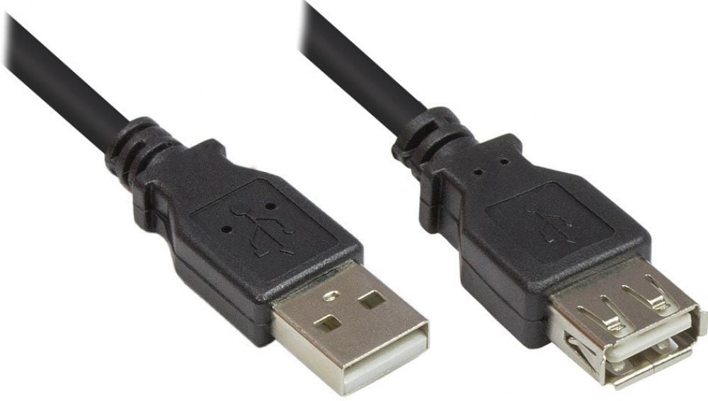 Good Connections USB2.0 verleng A-St.-A-Bu. zwart. 3m