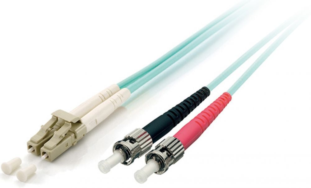 Equip LWL Patchkabel LC->ST 15.00m Multimode Duplex OM3 turq Polybeutel