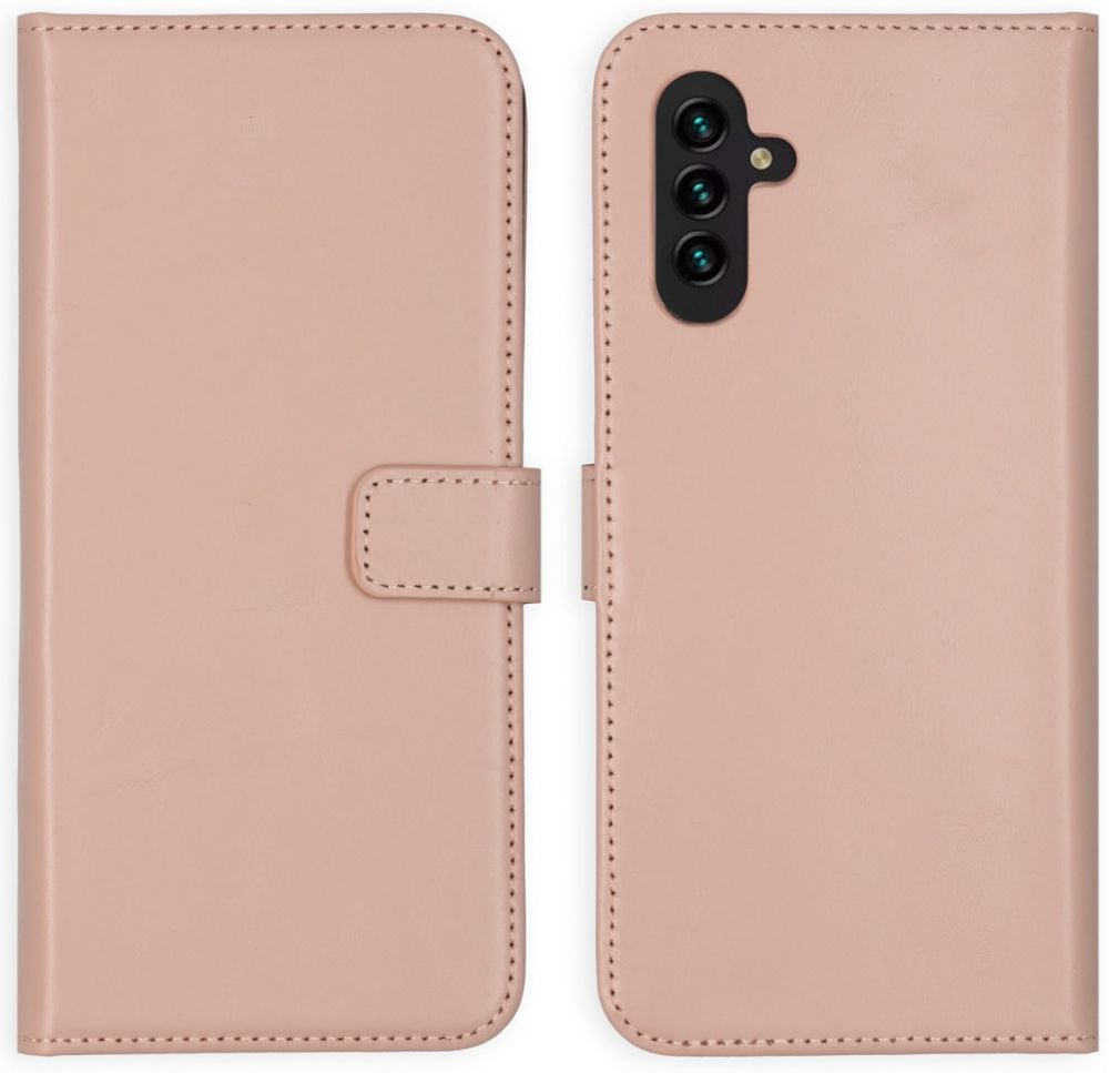 Selencia Echt Lederen Bookcase Samsung Galaxy A13 (5G) / A04s - Dusty Pink