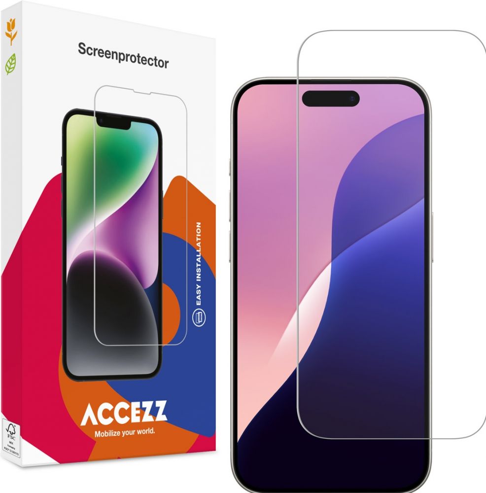 Accezz Gehard Glas Screenprotector iPhone 16 Pro Max
