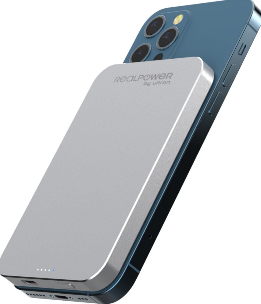 Powerbank RealPower PB-5000 MAG 5.000mAh Magsafe weiss