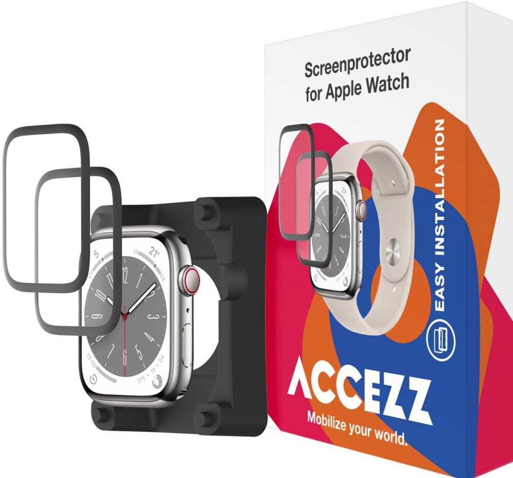 Accezz 2x Screenprotector met applicator Apple Watch Series 10 - 46 mm