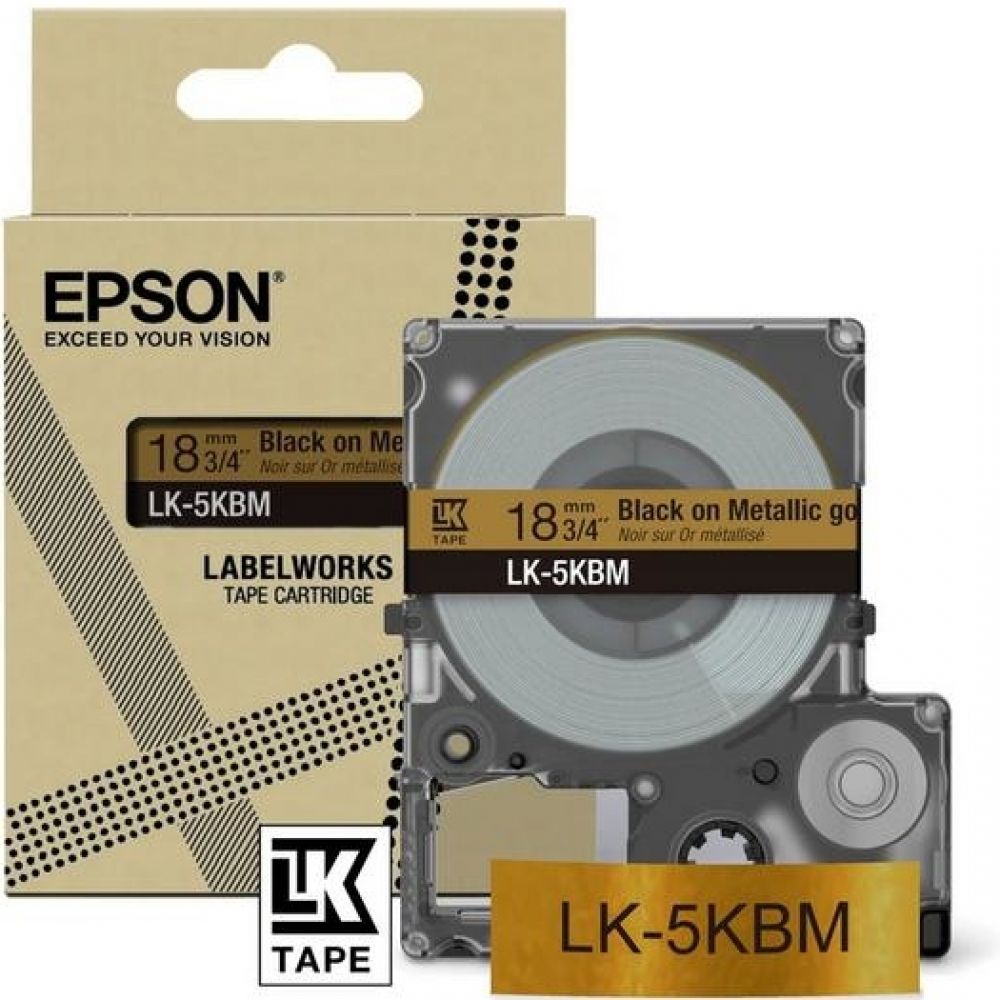 EPSON Epson LabelWorks LK-5SBM - Zwart op metaalzilver