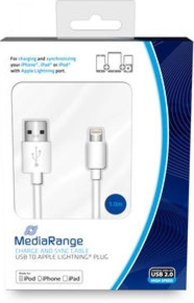 MediaRange Lade- & Datenkabel USB 2.0 auf Apple Lightning 1m