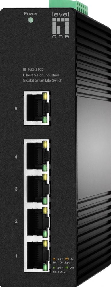 LevelOne Switch 5x GE IGS-2105 1000 BASE-T RJ45 zwart