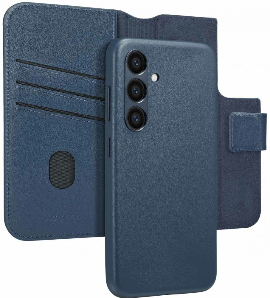 Accezz Leather Bookcase 2-in-1 met MagSafe Samsung Galaxy S24 - Nightfall Blue