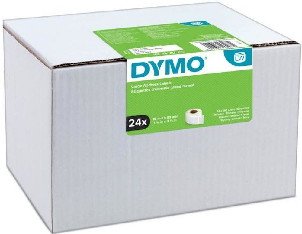 Dymo Etiketten Adres/Postzegels bulk 36x89 code: 99012 (eigen gebruik)
