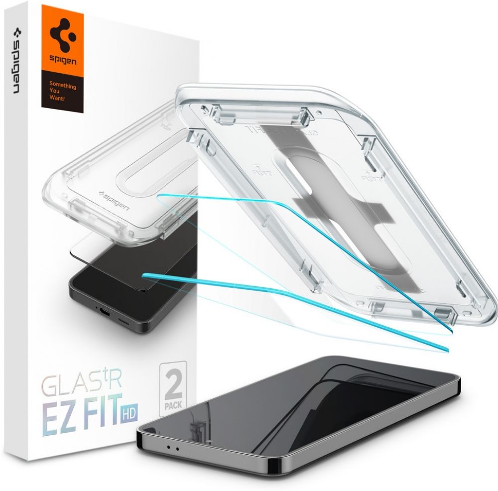 Spigen GLAS.tR EZ Fit - Schermbeschermer voor mobiele telefoon