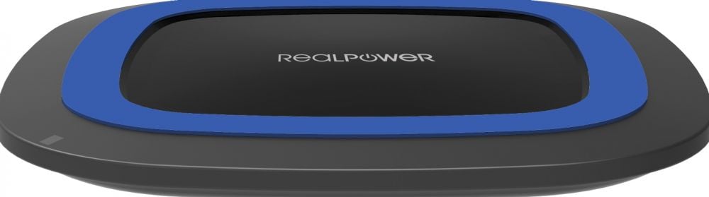 RealPower FreeCharger-10 zwart blauw, wireless opladerion