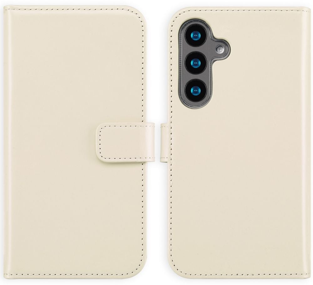 Selencia Echt Lederen Bookcase Samsung Galaxy S24 - Greige