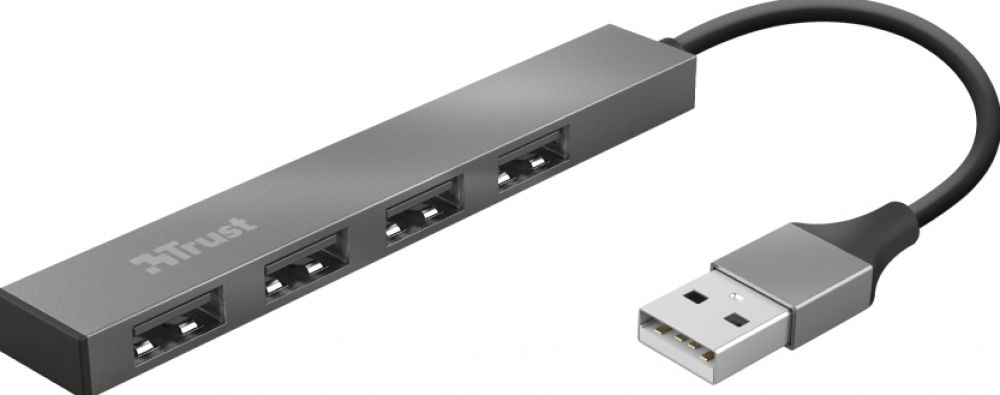 TRUST Trust Halyx Aluminium 4-Port Mini USB Hub - Hub