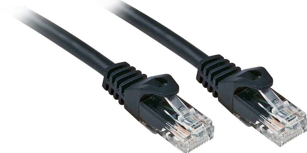 Lindy Patchkabel Cat6 U/UTP Basic zwart 0.30m