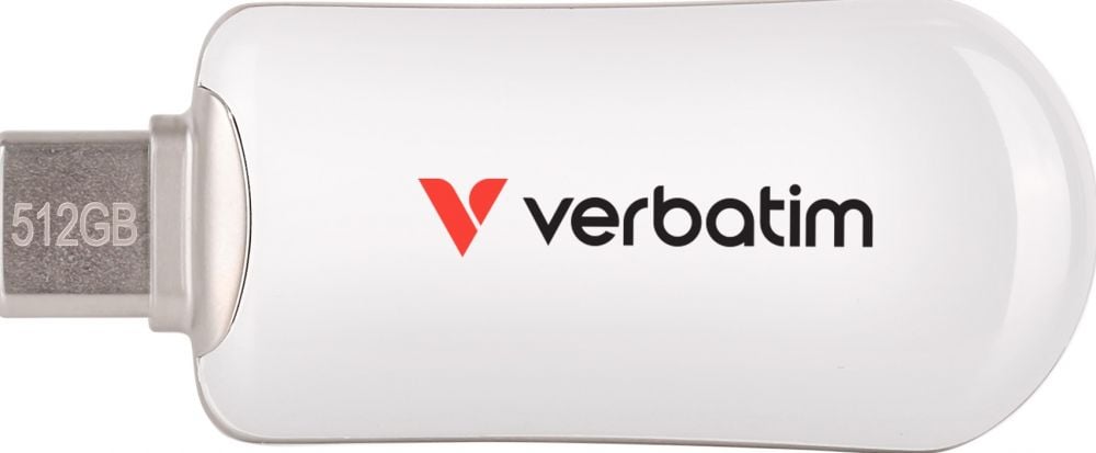 Verbatim Plectra USB-C Drive 512GB White - USB-C USB-stick