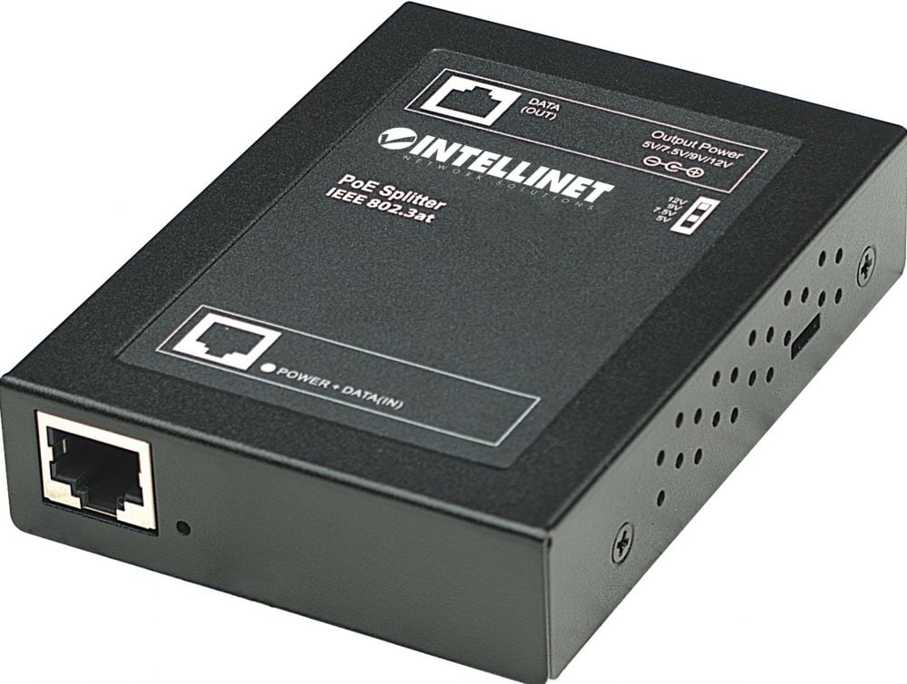 POE+ Splitter, Fast Ethernet, 1-Port