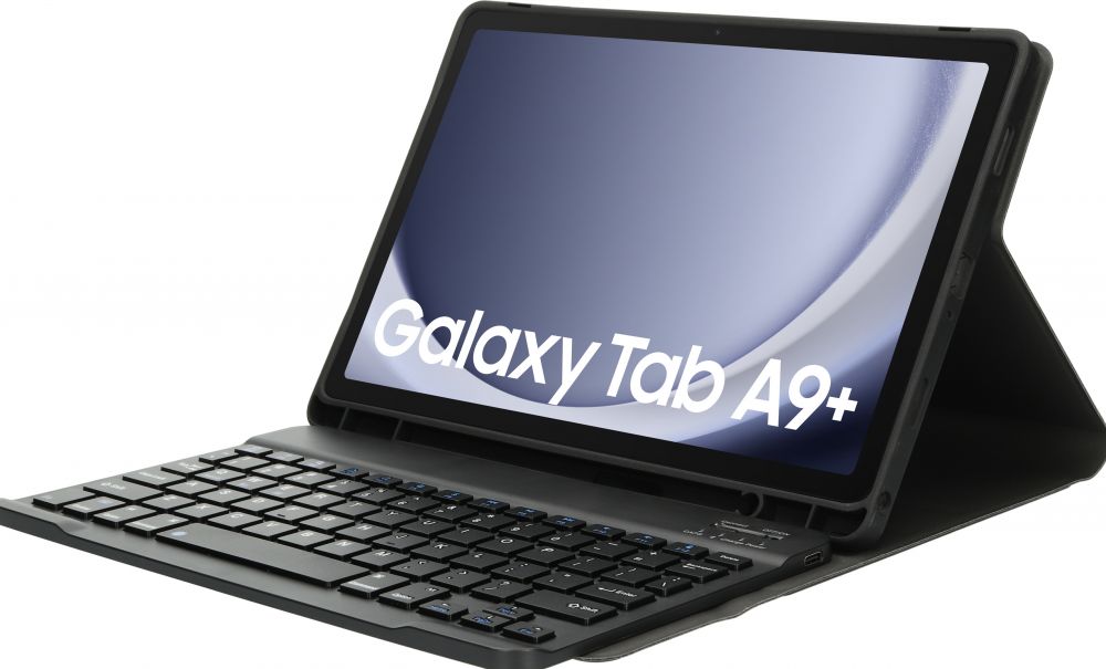 MOBIPARTS Case met uitneembaar toetsenbord Dit toetsenbord combineert drie producten in één. Zo heeft deze case een Bluetooth v3.0 toetsenbord gevoerd met PU