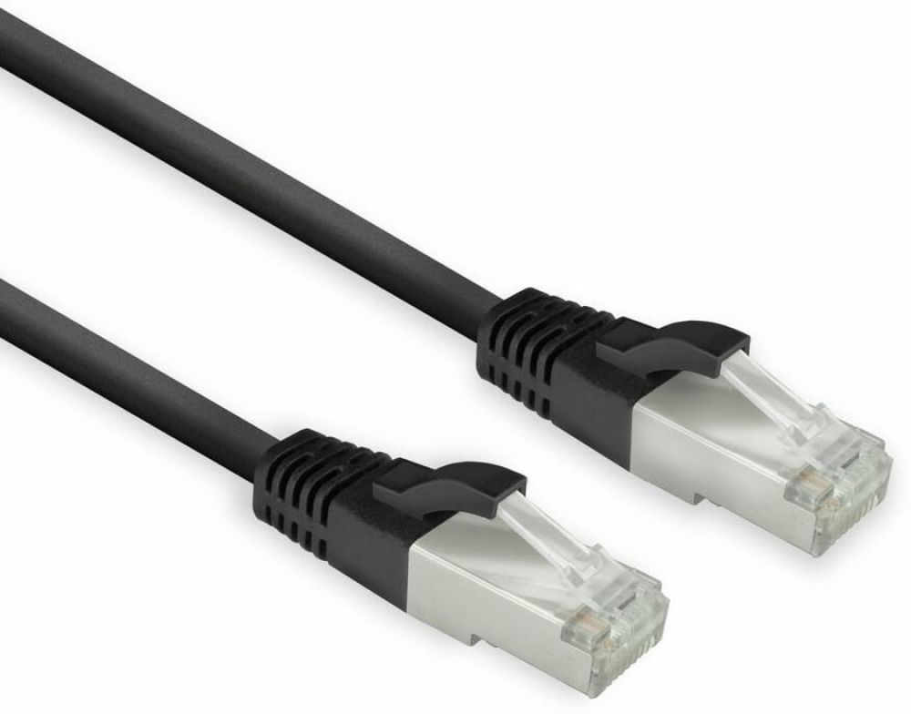 CAT8 U/FTP LSZH SLIM BK 0.15M. 1 stk