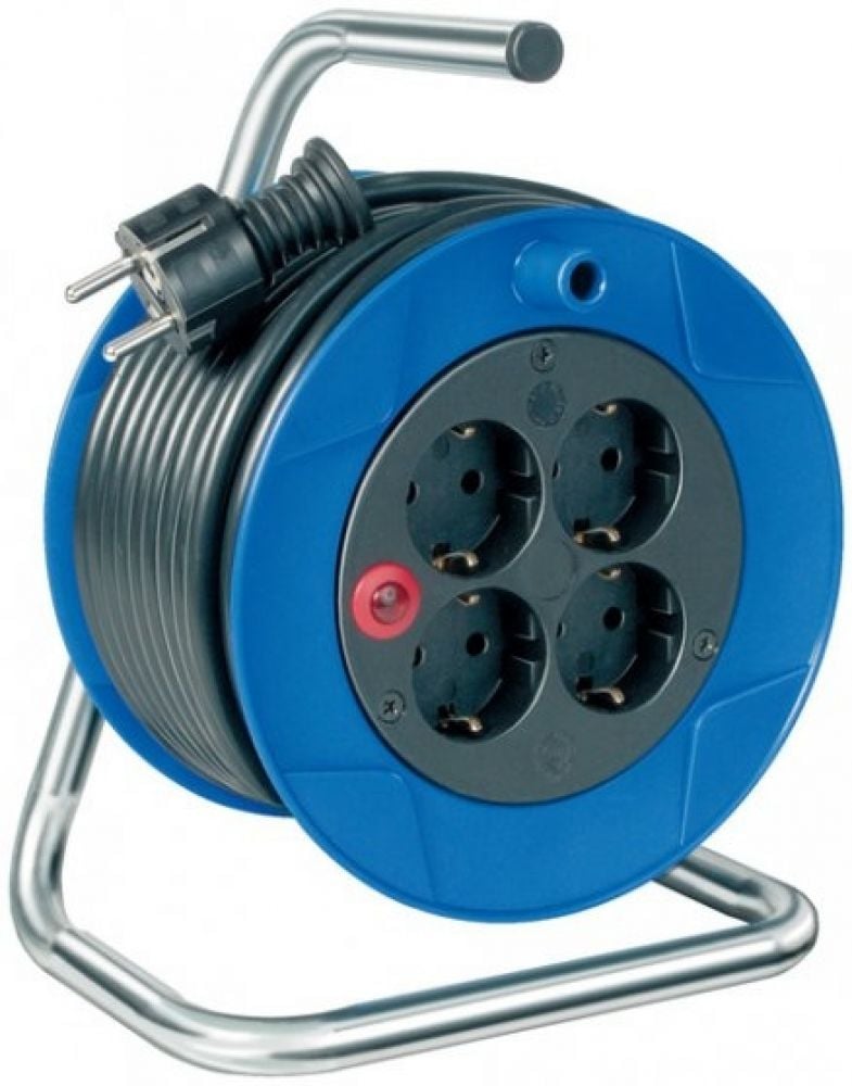 Brenn Kabelhaspel 15m 4x Stekker bl