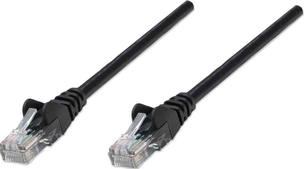 Intellinet Patchkabel RJ45 U/UTP Cat6 5.00m Hebelschutz zwart
