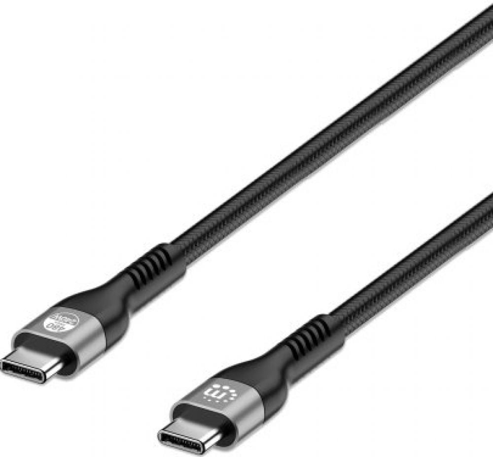 MANHATTAN USB2.0 USB-C Kabel stekker/stekker 240W 2m zwart