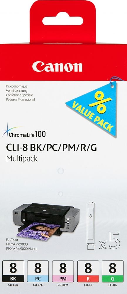 Canon CLI Value Pack 8 Multipack - 13 ml