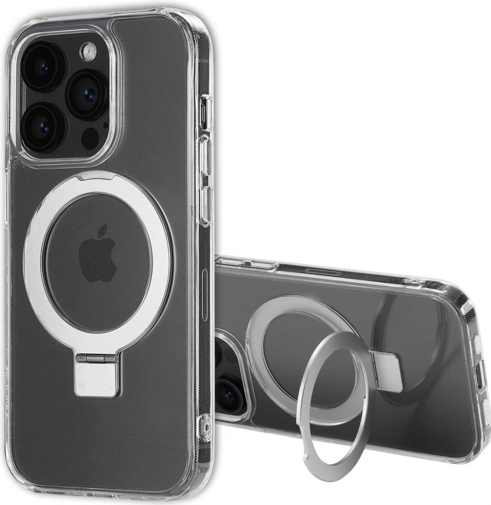 Accezz Ring Stand Backcover met MagSafe iPhone 14 Pro - Transparant