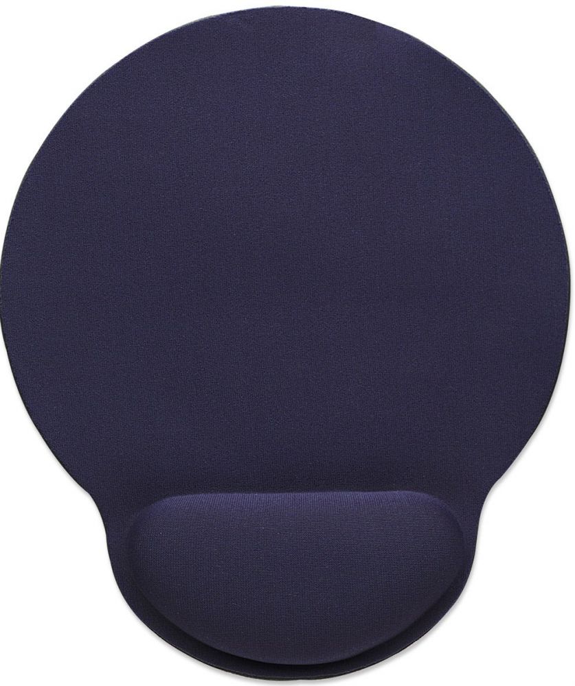 Manhattan muispad schuim met Polssteun blauw