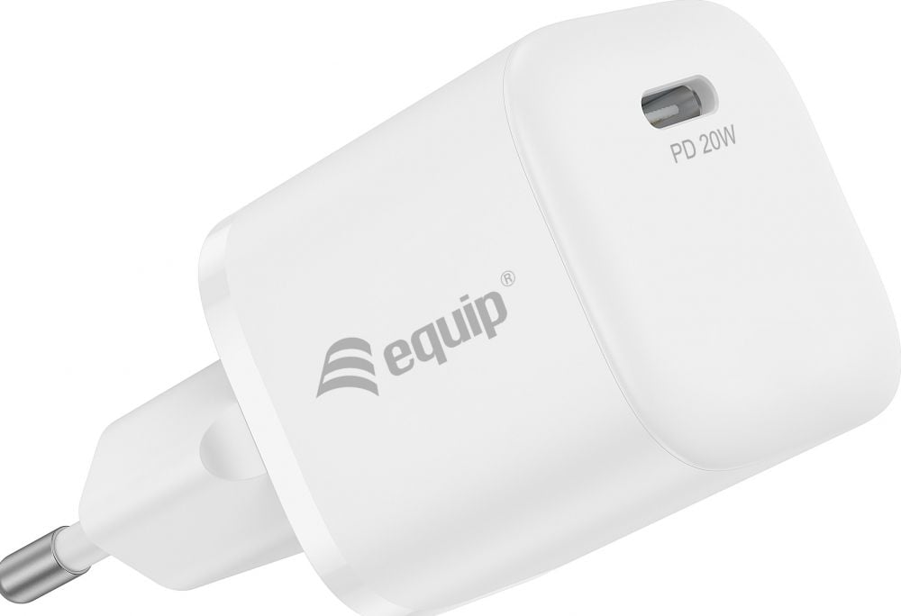 Equip Ladegerät 1Port 20W,1xUSB-C PD 25Stk./Pack weiß