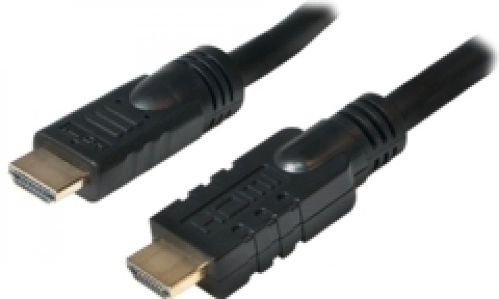 Logilink HDMI-Kabel, A/M 4K/30 Hz, Verstärker, schwarz 20 m