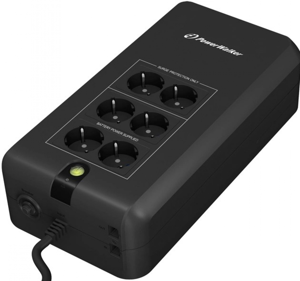PowerWalker VFD 800 APFC, Stand-by (Offline), 0,8 kVA, 420 W, 170 V, 280 V, 50/60 Hz