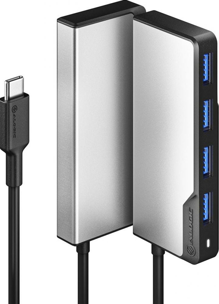 Alogic Adapter Fusion USB-C 4-in-1 USB-A & USB-C grau