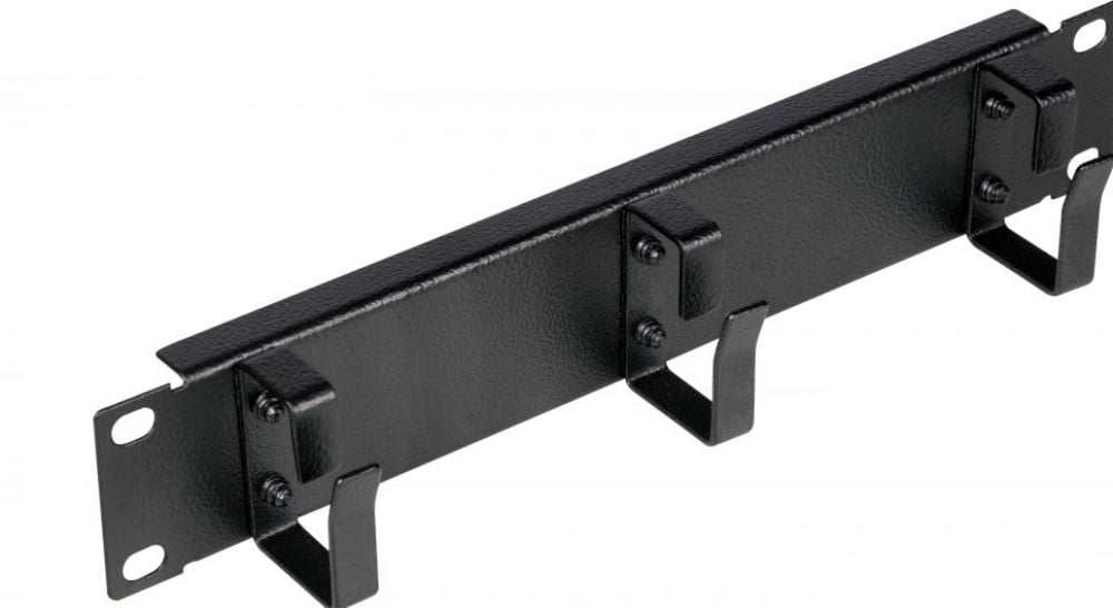 Equip 10" Kabelgoot met Ringeinsatz, 1U zwart