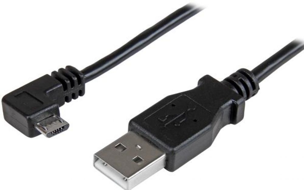 StarTech.com Micro-USB Oplaad en sync kabel MM - rechtsgehoekte Micro-USB