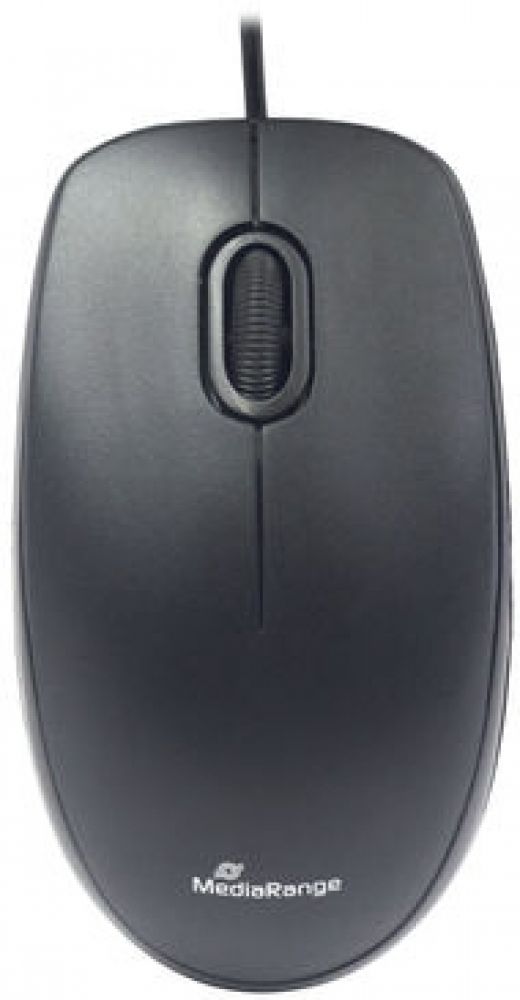 MediaRange muis USB 2.0 3 toetsen, geräuscharm zwart