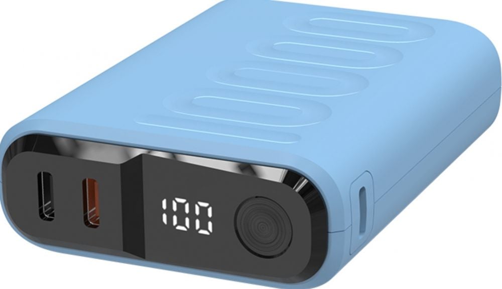 Powerbank realPower PB-10000C PD+ met 3x Type-C,Purple