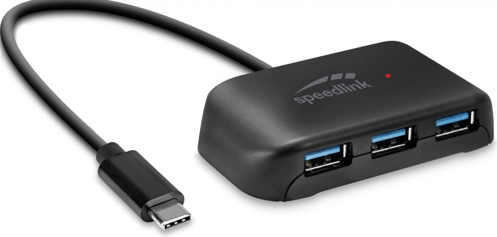 Speedlink Type-C-Hub SNAPPY EVO, 4-Port, USB 3.2 Gen1, schw. retail