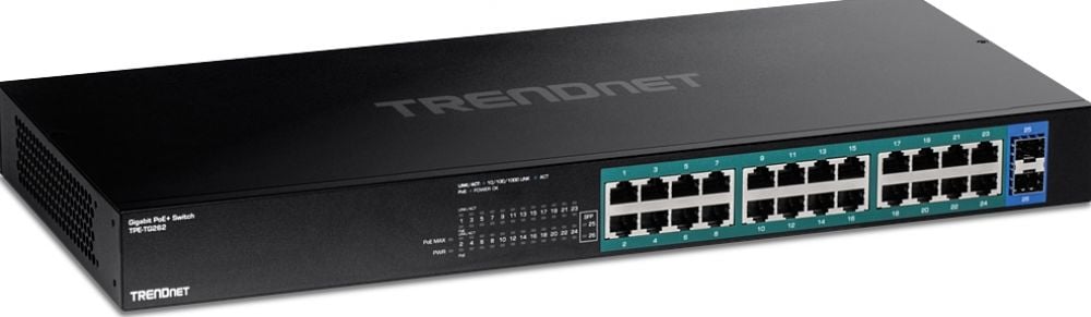 TRENDnet 26-Port Gigabit PoE+ Switch (380W)