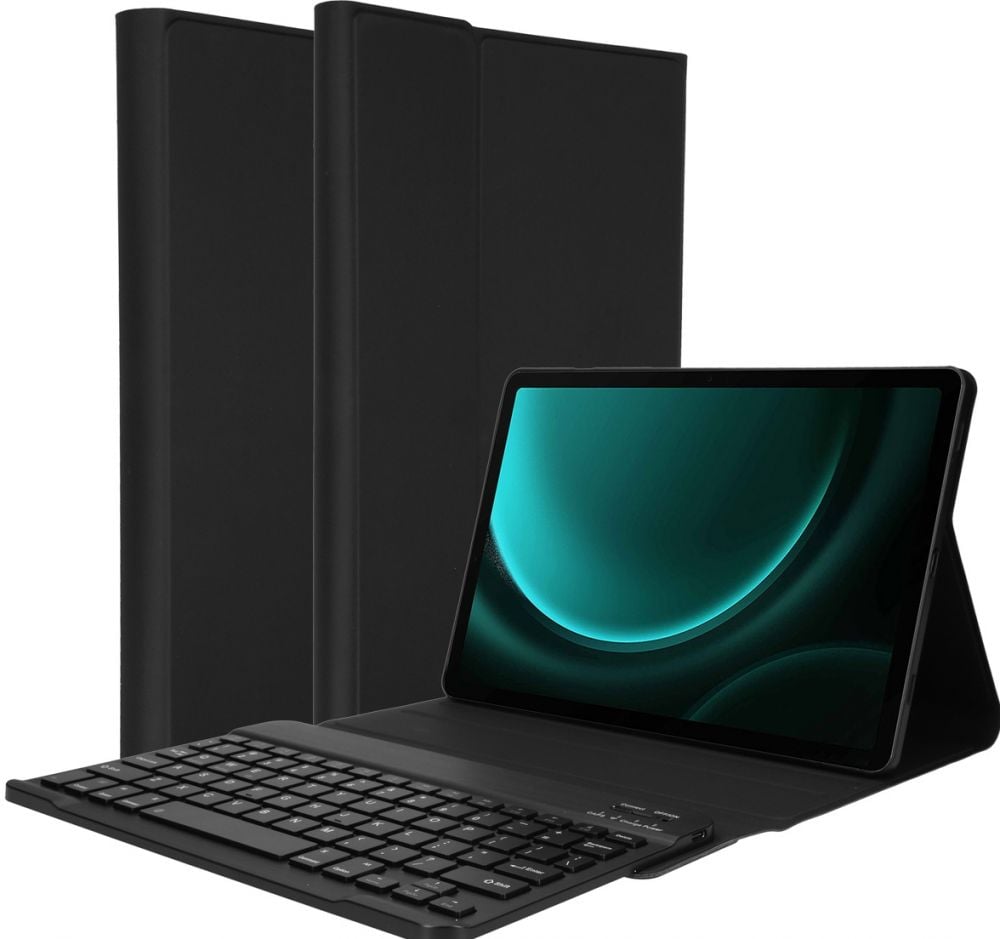 Accezz QWERTY Bluetooth Keyboard Bookcase Samsung Galaxy Tab S9 FE 10.9 inch