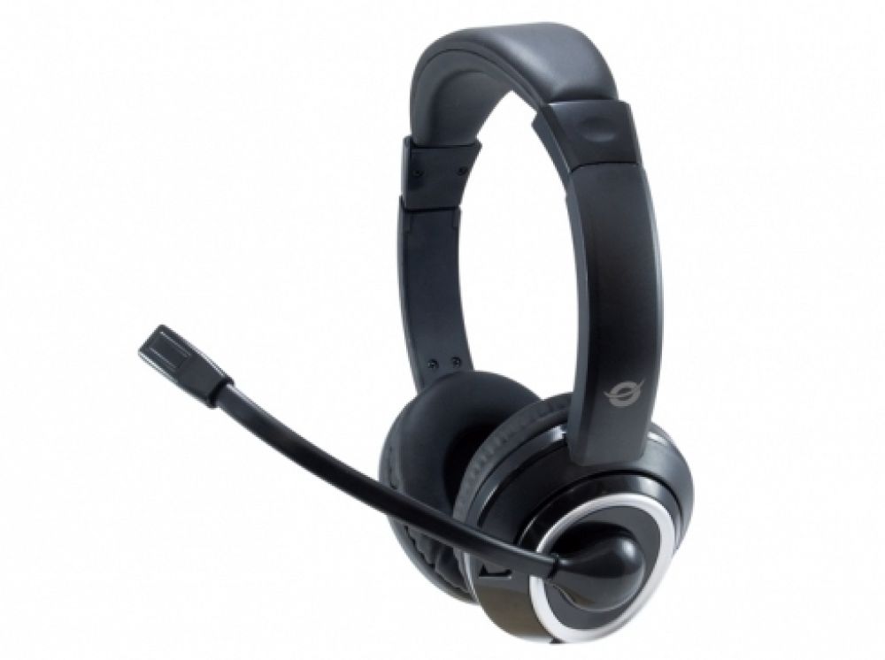 CONCEPTRONIC Headset connector Kabel,Mikro,Fernb. Stereo zwart