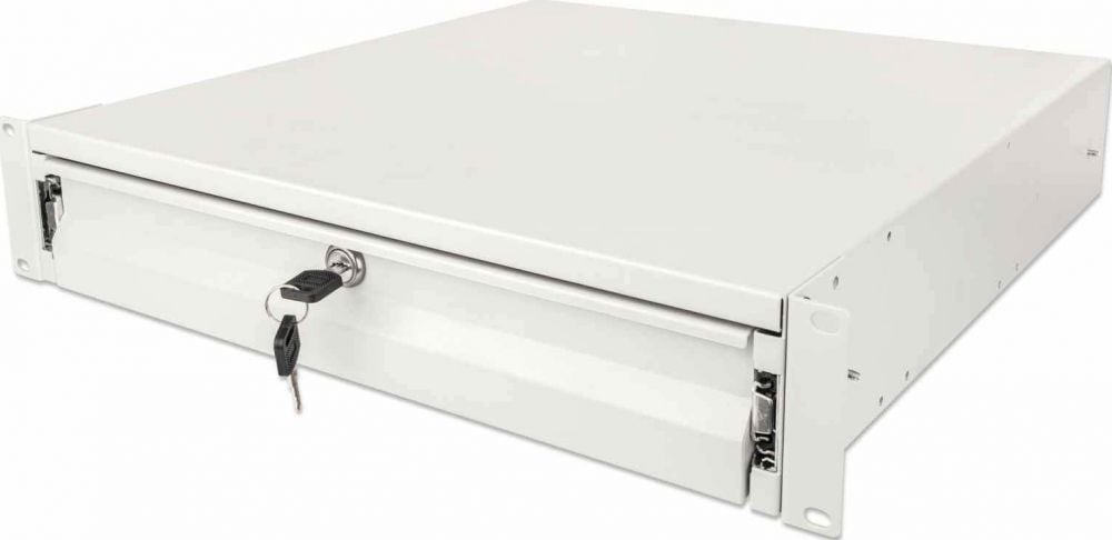Intellinet 19" schuiflade 2HE afsluitbaar 466mm tief grijs