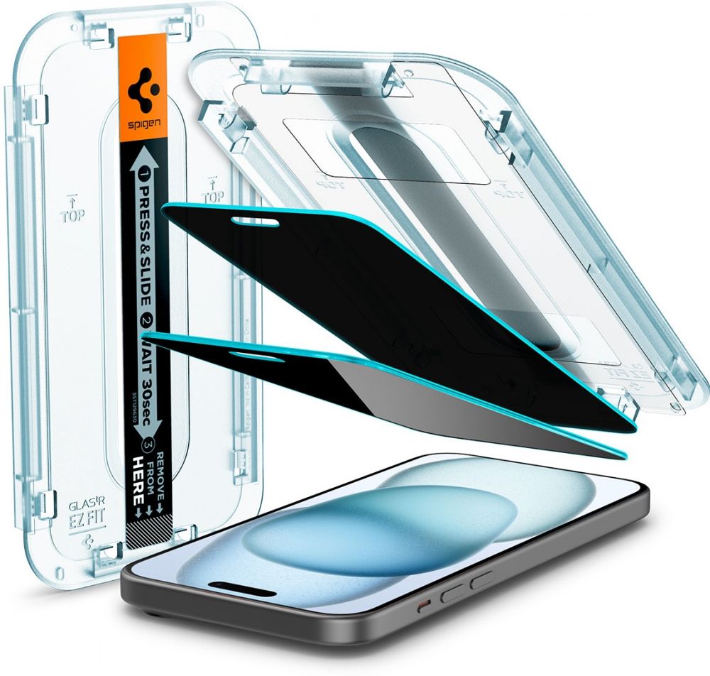 Spigen GLAS.tR EZ Fit - Schermbeschermer voor mobiele telefoon
