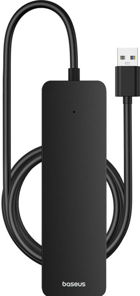 <p>Verbeter je productiviteit tijdens het werken met de UltraJoy Lite 4-in-1 USB-A Hub van Baseus. Hiermee creëer je vier extra USB-A ingangen op de