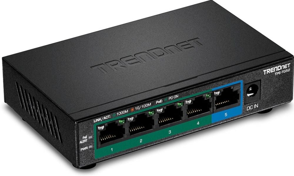 TRENDnet 5-Port Gigabit PoE+ Switch (32W)