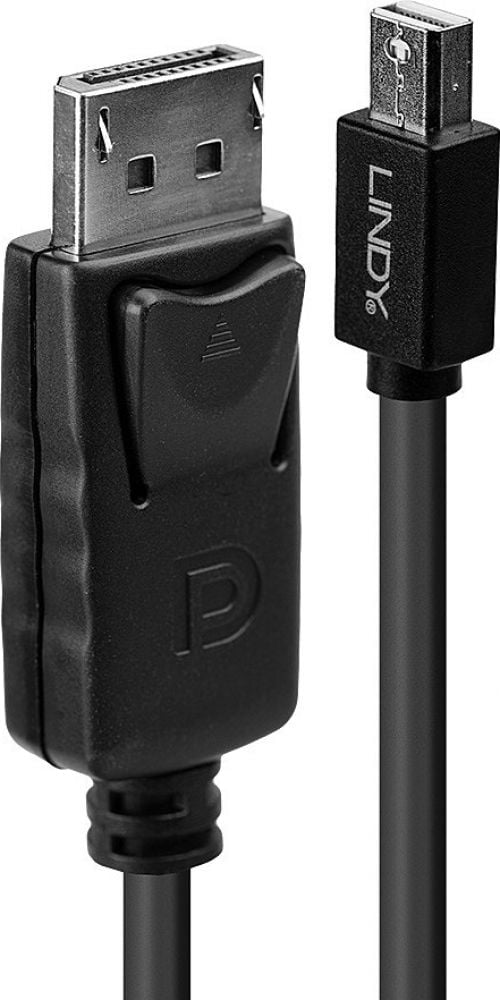 Lindy Mini DisplayPort Male to DisplayPort Male. Black. 2m