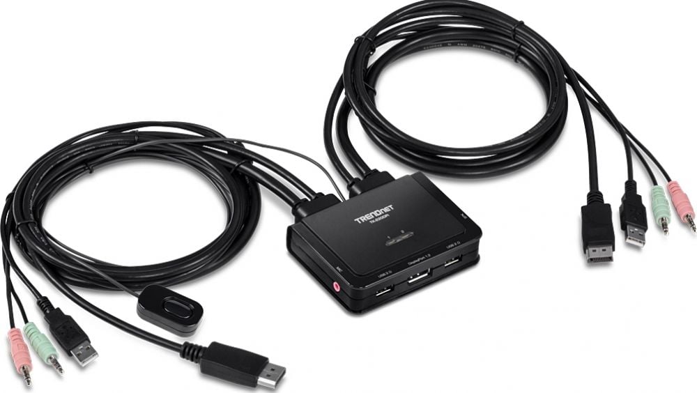 TRENDnet KVM Switch Kit 2-port 4K DisplayPort