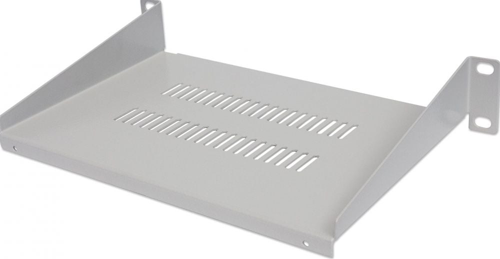 Intellinet 10" legplanken 150mm Frontmont. 1HE perforiert gra