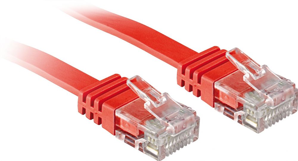Lindy Patchkabel Cat6 Flachband unafgeschermd rood 2.00m