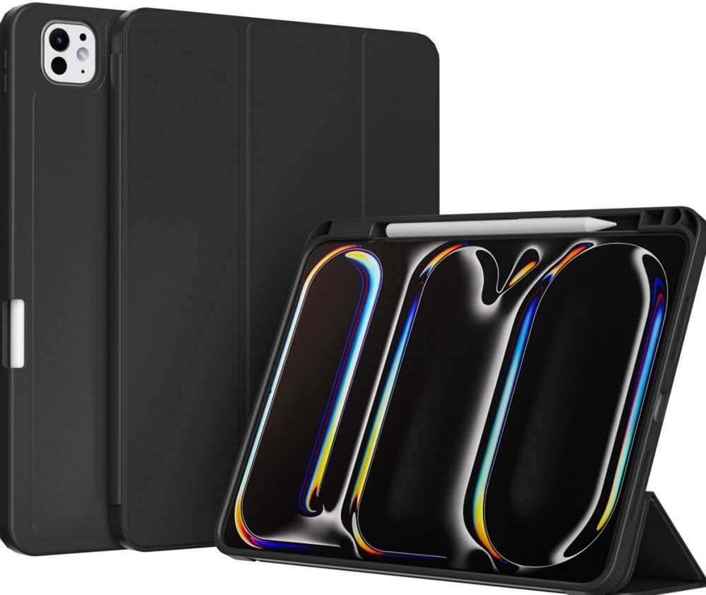 ACCEZZ Accezz Smart Silicone Bookcase iPad Pro 13 (2024) M4 - Zwart