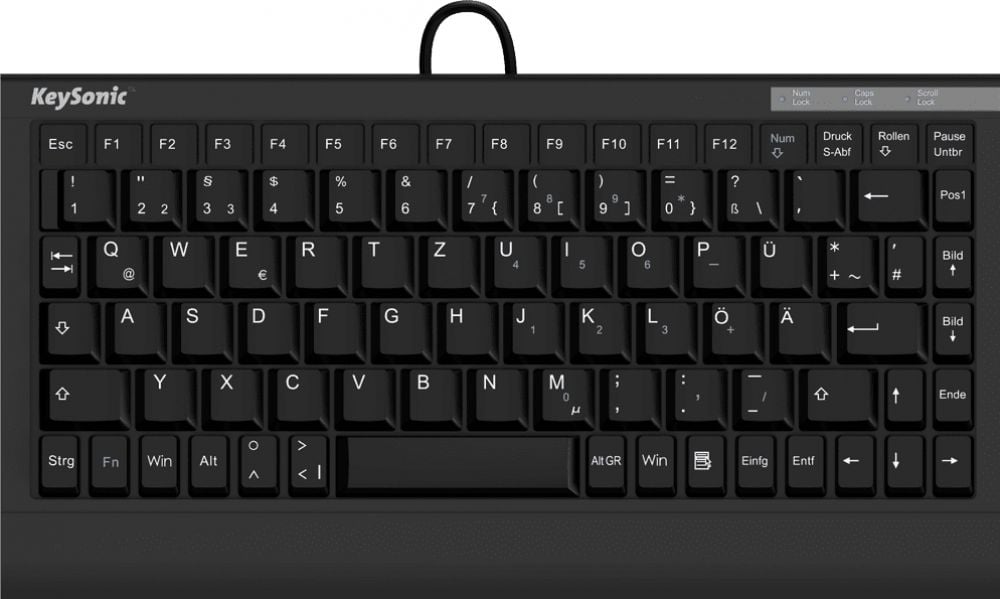 Keyboard USB RaidSonic ACK-595 C+ DE black